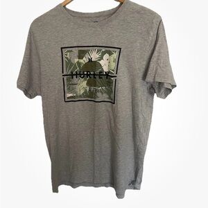 Hurley Gray Graphic T-Shirt for Men large